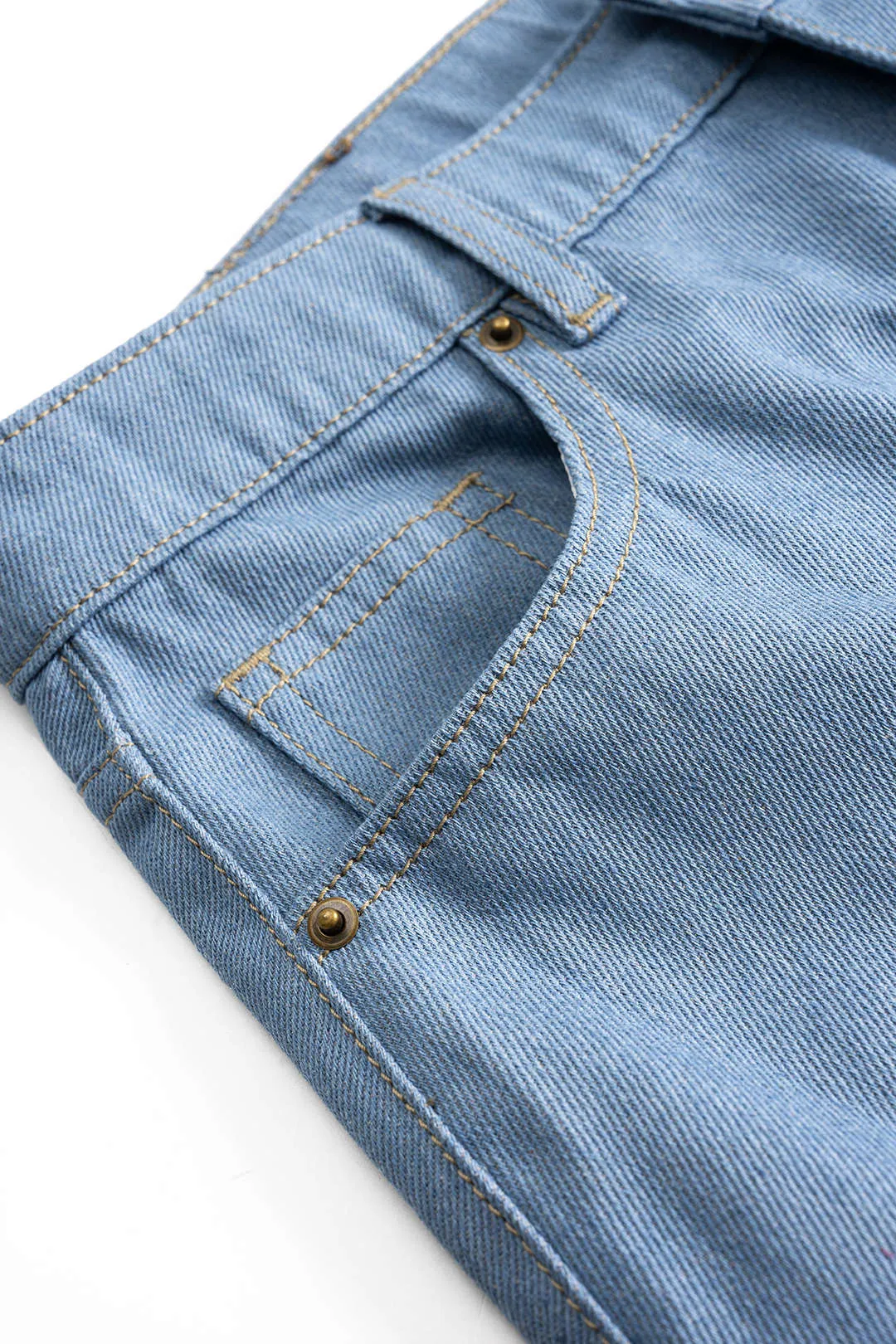 Denim Contrast Patchwork Skirt sold by Micas product image thumbnail 3