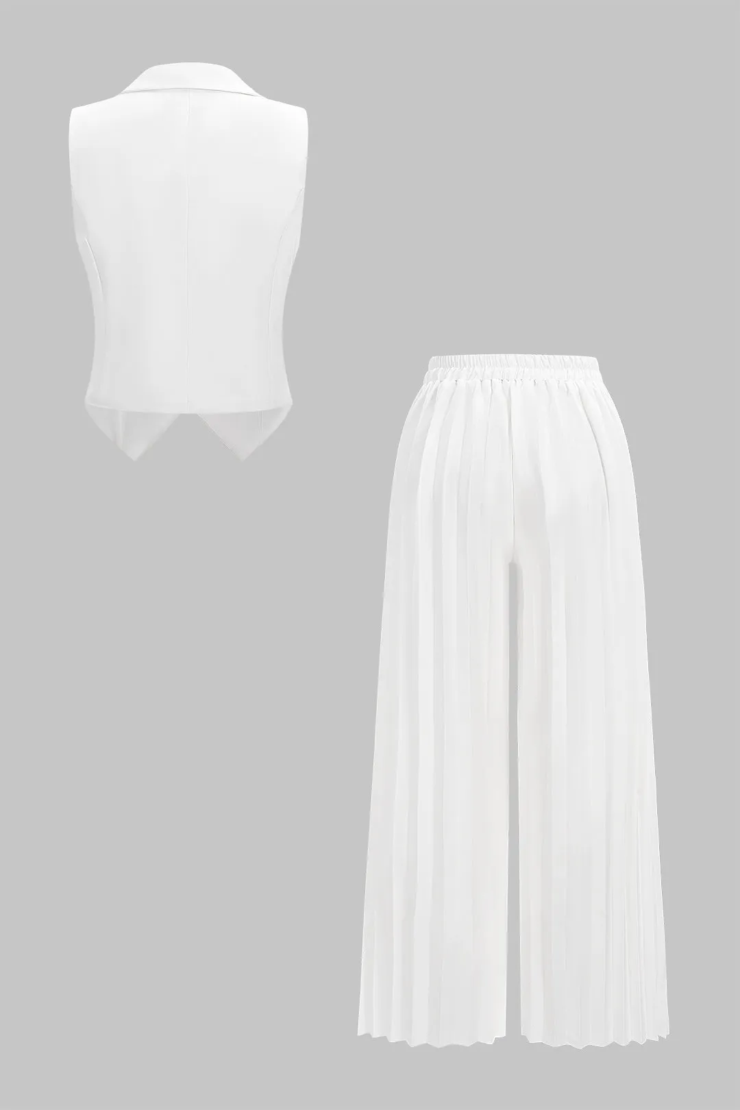 Solid vest og plisseret høje talje bukser sold by Micas product image thumbnail 2