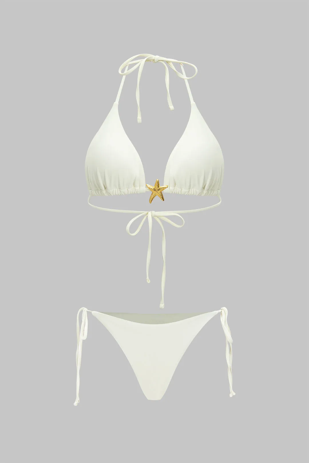 Metallisk udsmykning til to-stykker bikini-sæt sold by Micas