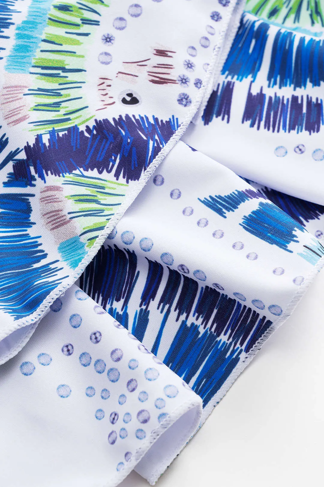 Illusion Print Asymmetrical Ruffle To-Pieces Bikini Set sold by Micas product image thumbnail 3