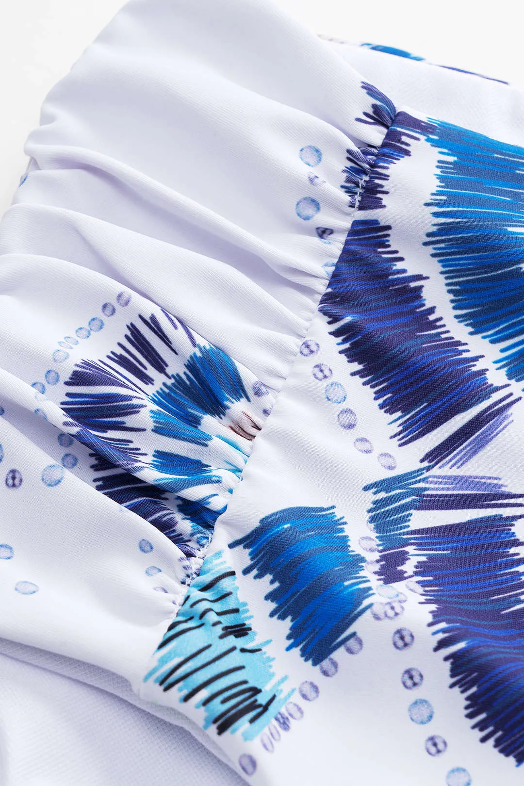 Illusion Print Asymmetrical Ruffle To-Pieces Bikini Set sold by Micas product image thumbnail 4