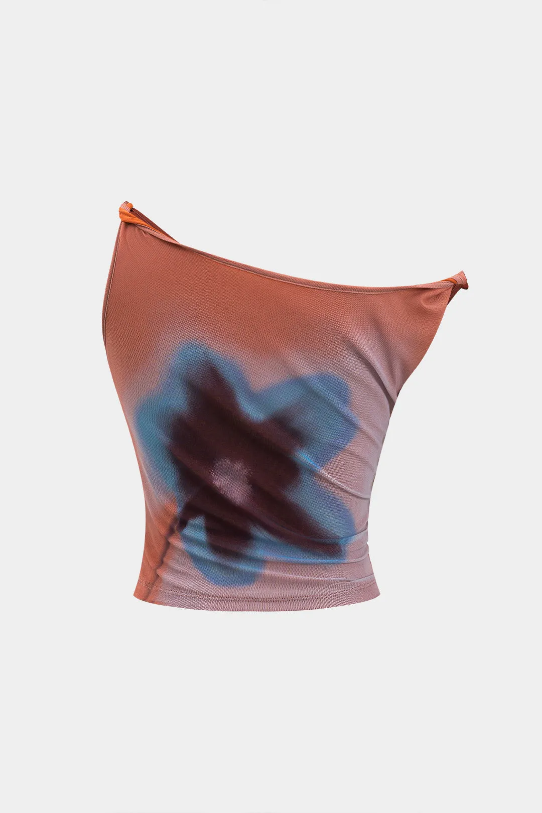 Floral Print Mesh Asymmetrical Cami Top sold by Micas product image thumbnail 2