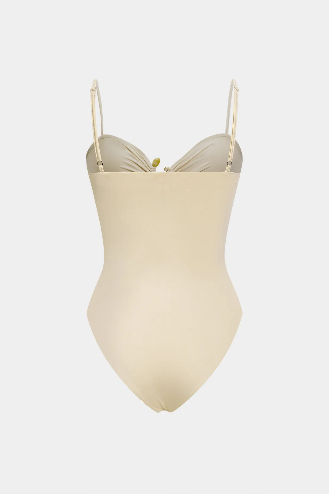 Metallic Decor Cut Out Ruched Sleeveless Bodysuit sold by Micas product image thumbnail 2