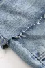 Denim Patchwork Pocket Zipper Skirt sold by Micas