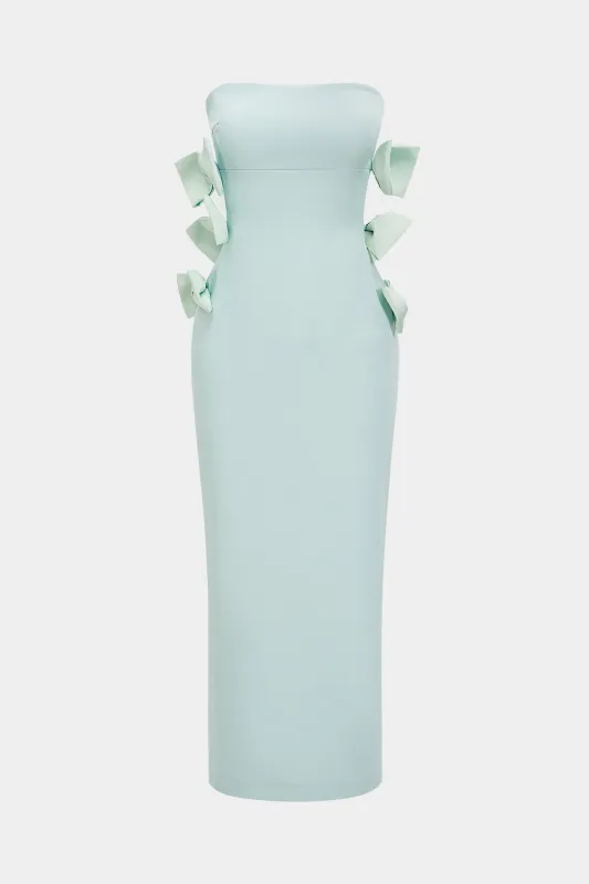 Bow Strapless Sleeveless Maxi Dress sold by Micas