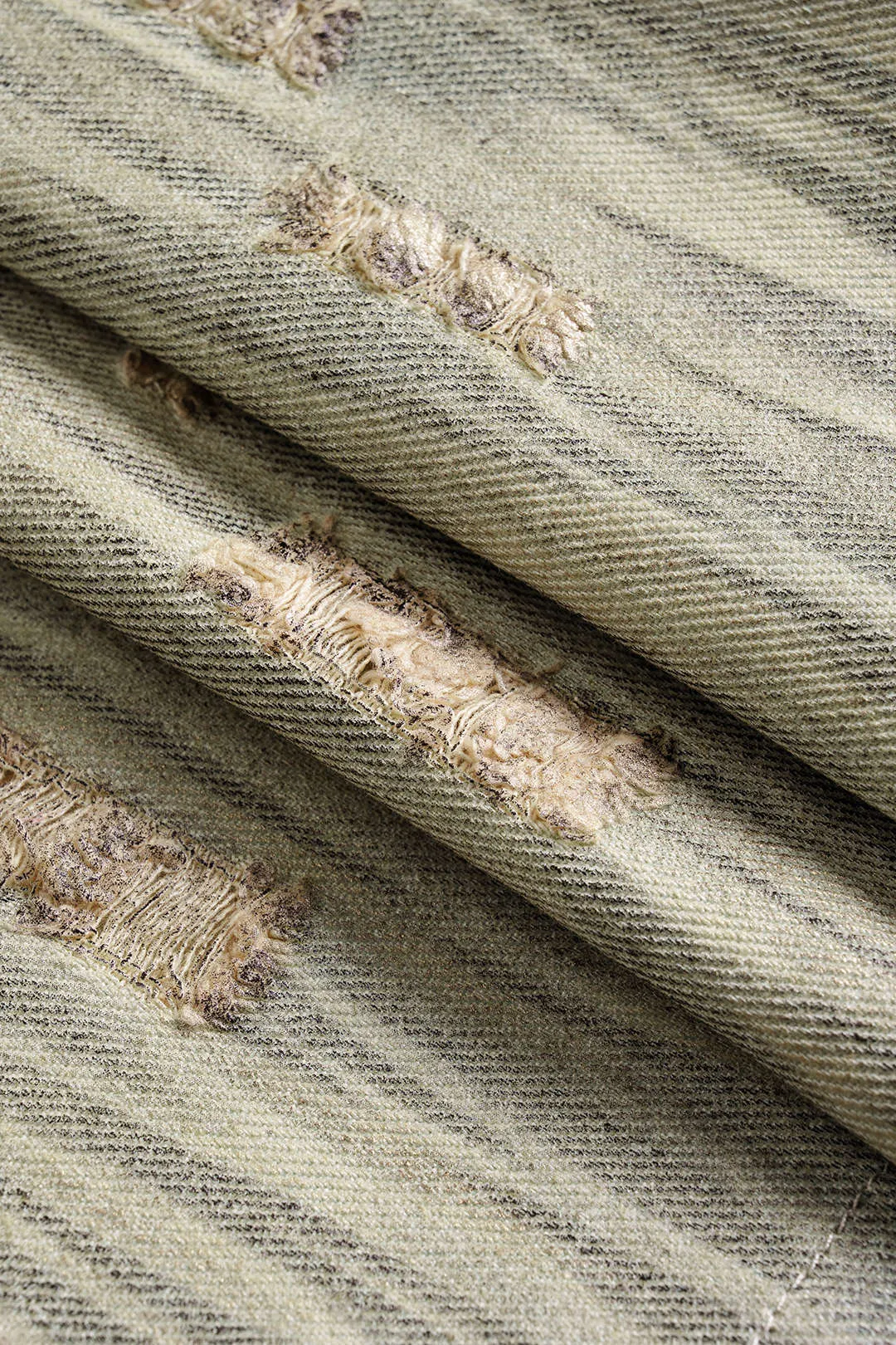 Denim High Waist Wide Leg Ripped Drawstring Shorts sold by Micas product image thumbnail 4