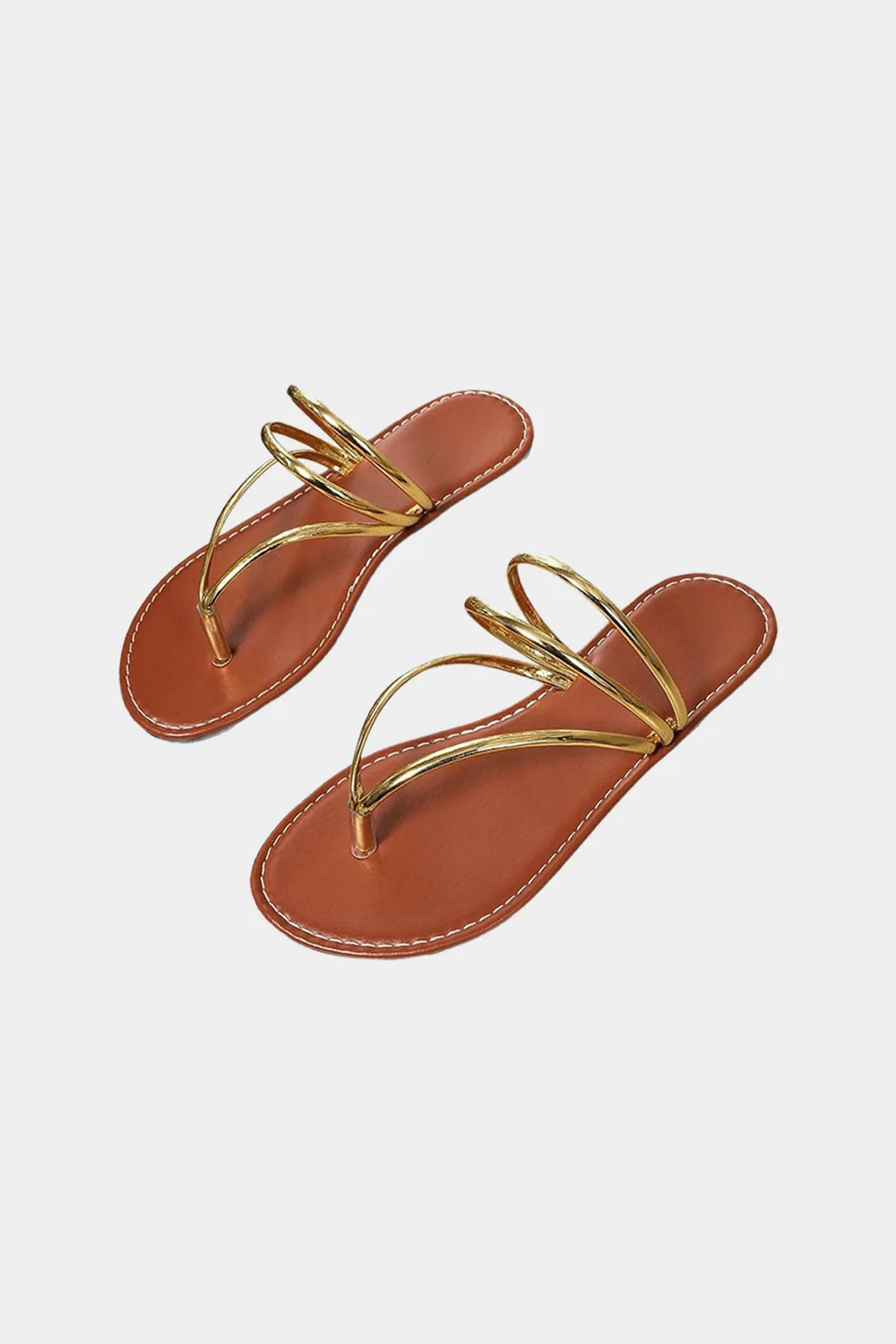 Open Toe Metallic Sandals sold by Micas