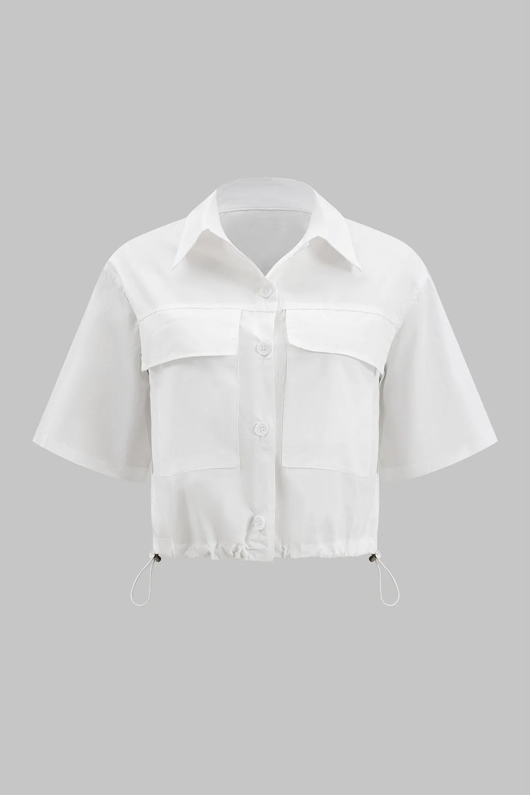 Retro lomme design kortærmet skjorte sold by Micas