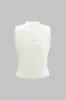 Strik udskåret 3D blomster tank top sold by Micas