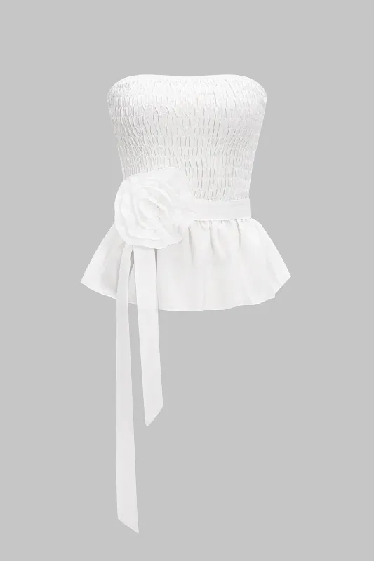Stropløs 3D blomsterrør top sold by Micas