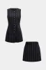 Stripes Print Tie-Up nederdel sæt sold by Micas
