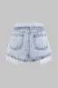 Denim High Waist Wide Leg Shorts sold by Micas