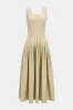 Patchwork Ruched Sleeveless Midi Dress sold by Micas