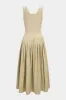 Patchwork Ruched Sleeveless Midi Dress sold by Micas