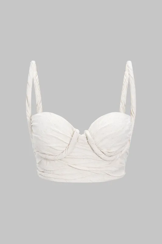 Linned lynlås cami top made by Micas