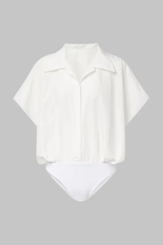 Ruched Short Sleeve Bodysuit sold by Micas