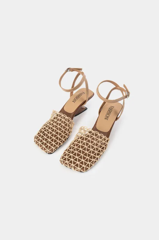 Hollow Out Faux Leather Sandals sold by Micas