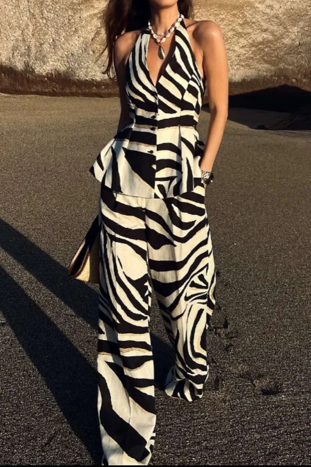 Kontrast Stripe Printbukser sold by Micas product image thumbnail 5