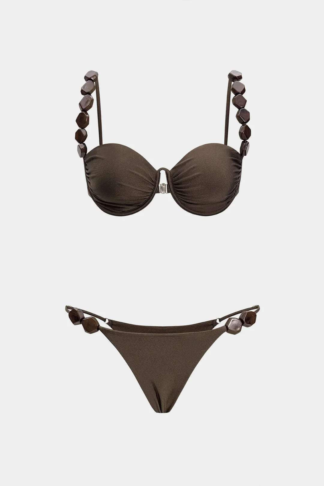 Beaded Bustier Bikini Set sold by Micas