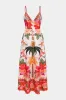 Blomsterblade Print Rem Slip Midi Dress sold by Micas