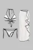 Kontrastbindende trestykke bikini-sæt sold by Micas