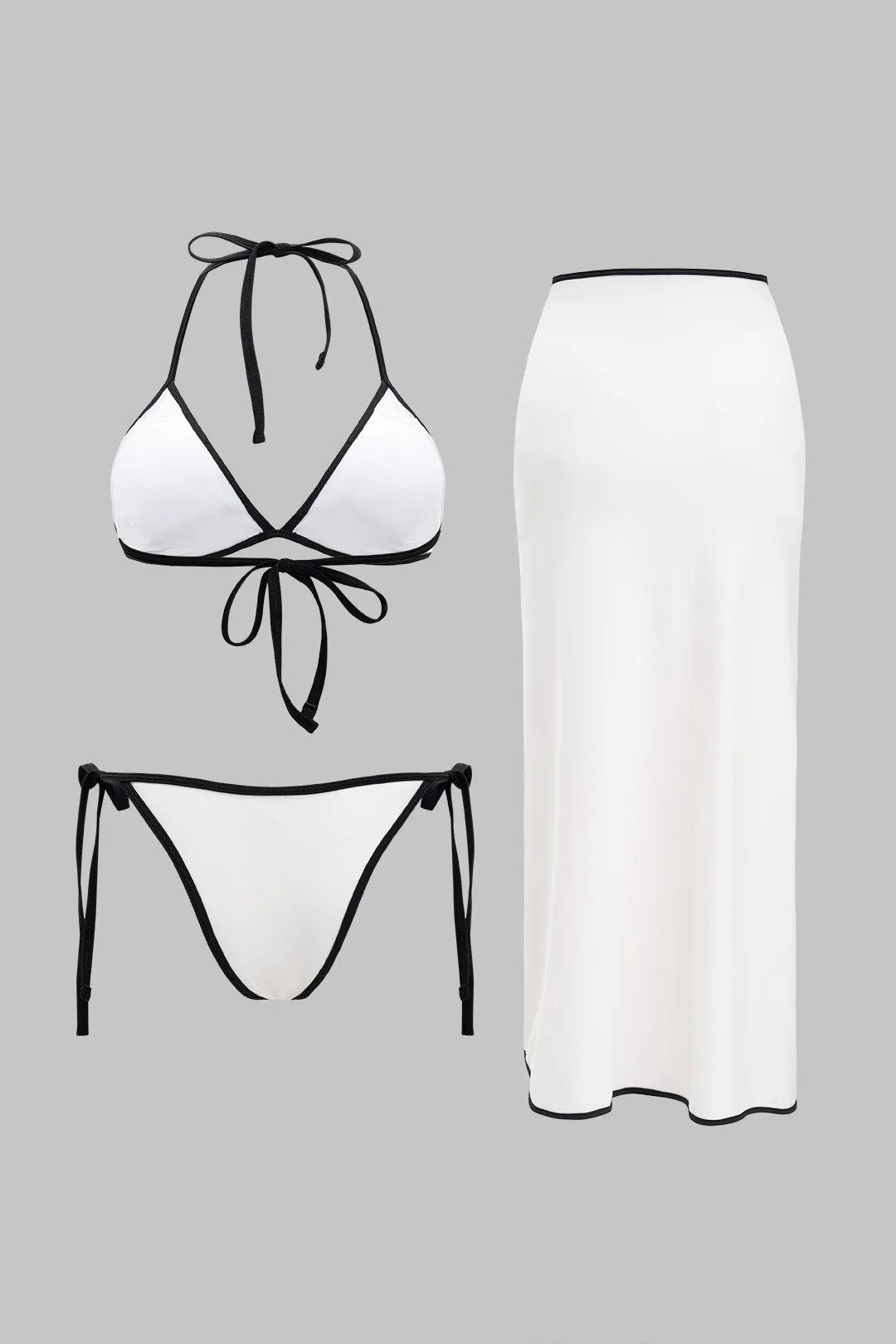 Kontrastbindende trestykke bikini-sæt sold by Micas product image thumbnail 2