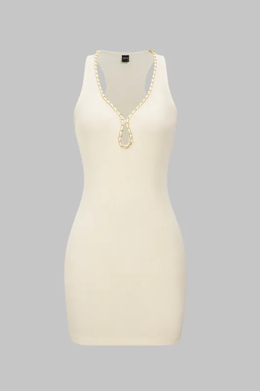 Chain Cut Out Sleeveless Mini Dress sold by Micas