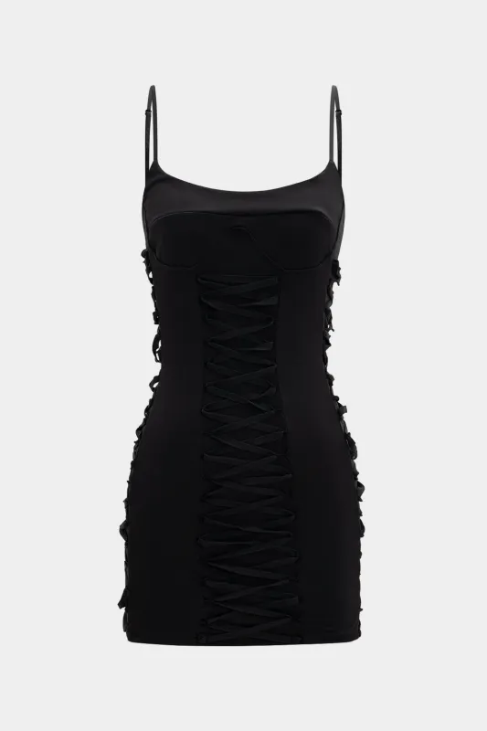 Flettet slip ærmeløs mini kjole sold by Micas