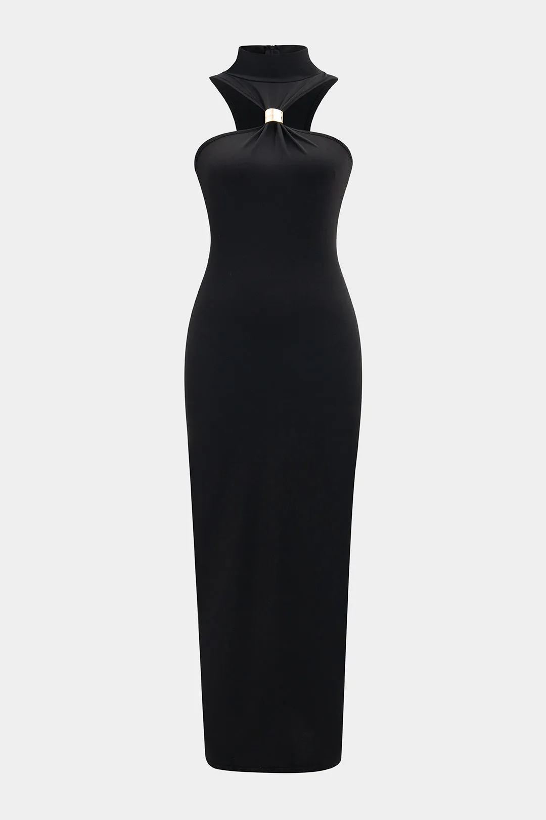 Metallisk indretning Slit maxi kjole sold by Micas