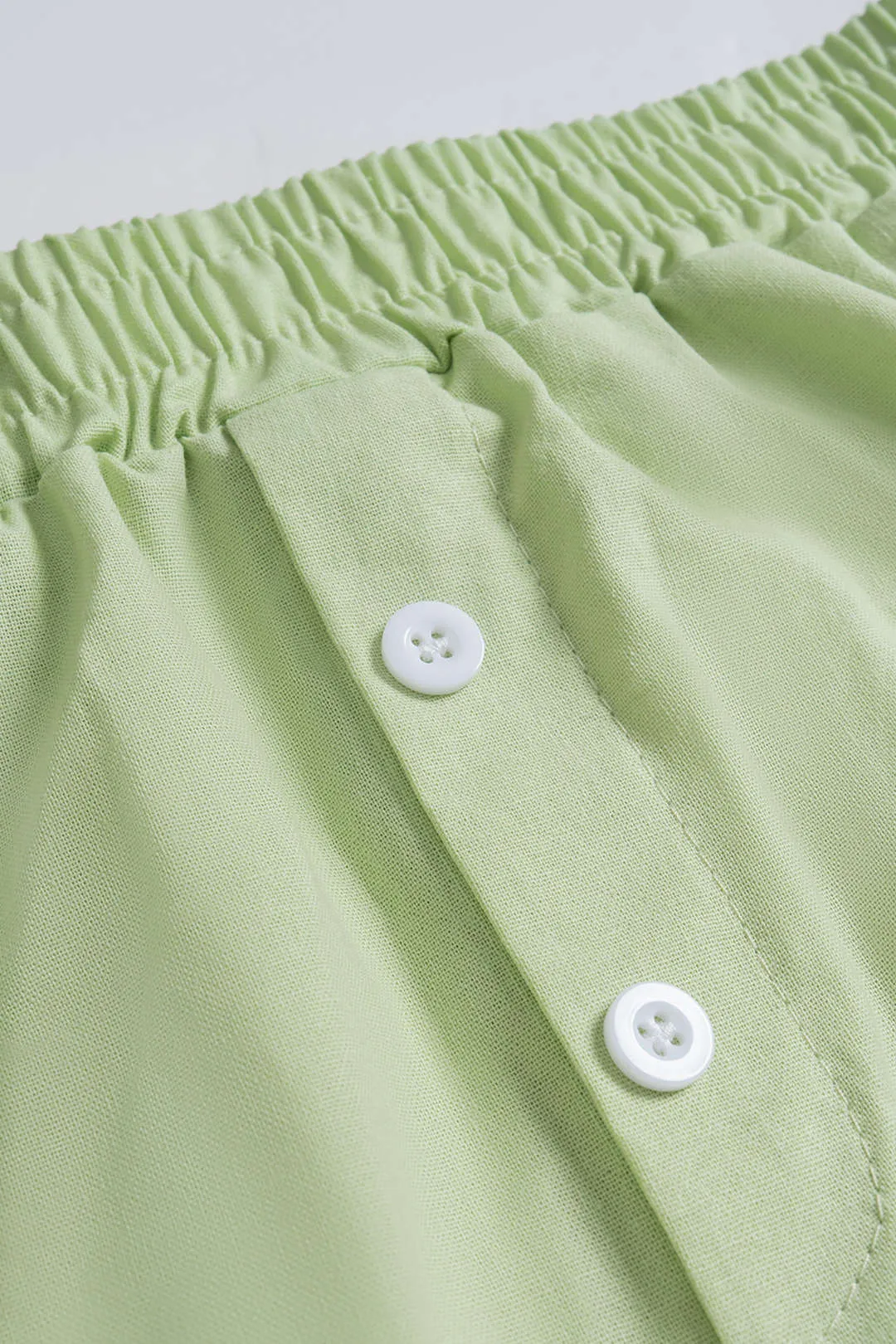 Plus Size Button Pocket Linen Shorts Set sold by Micas product image thumbnail 4