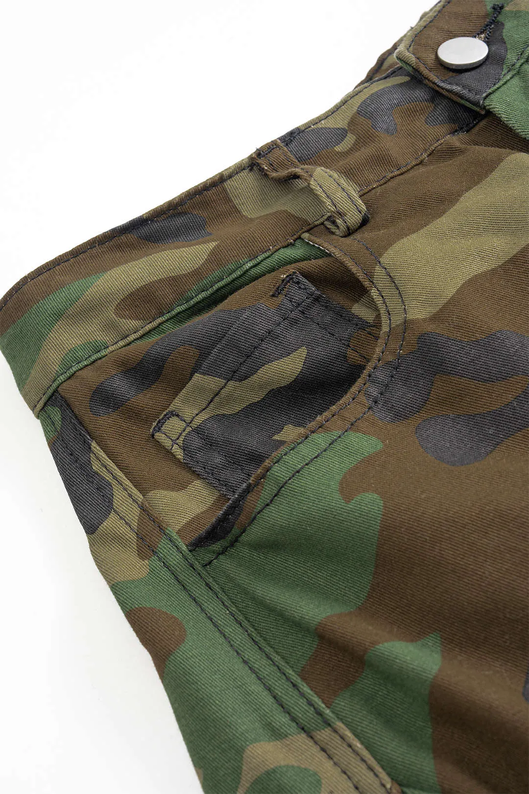 Camo Print Denim Pocket Trousers sold by Micas product image thumbnail 3