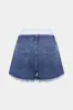 Patchwork Denim Shorts sold by Micas