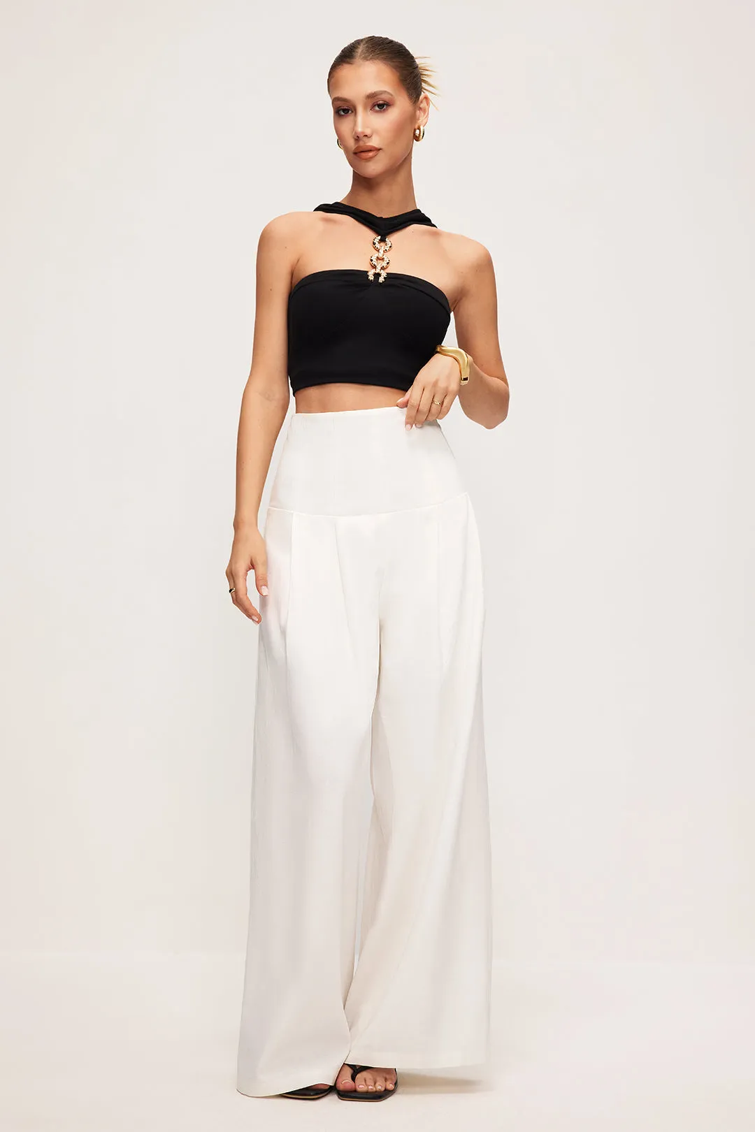 Linen Pleated Trousers sold by Micas product image thumbnail 2