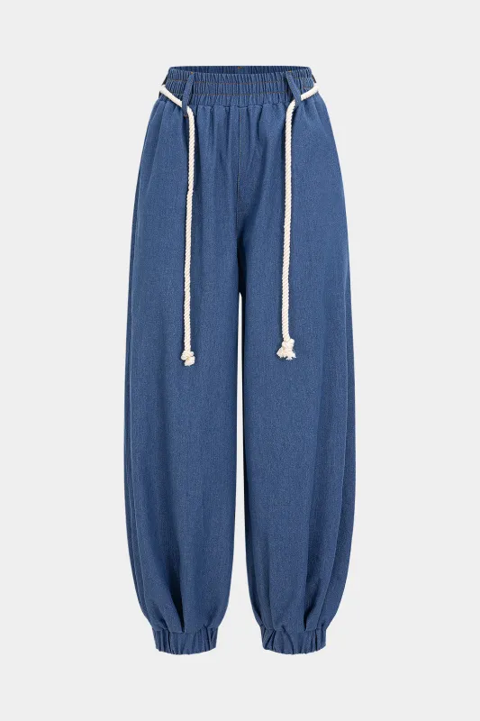 Tie Belted Jeans sold by Micas