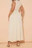 Plus Size Asymmetrical Sleeveless Ruched Midi Dress sold by Micas