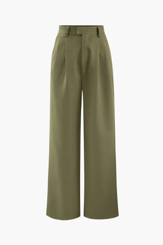 Pleated Straight Suit Pants sold by Micas