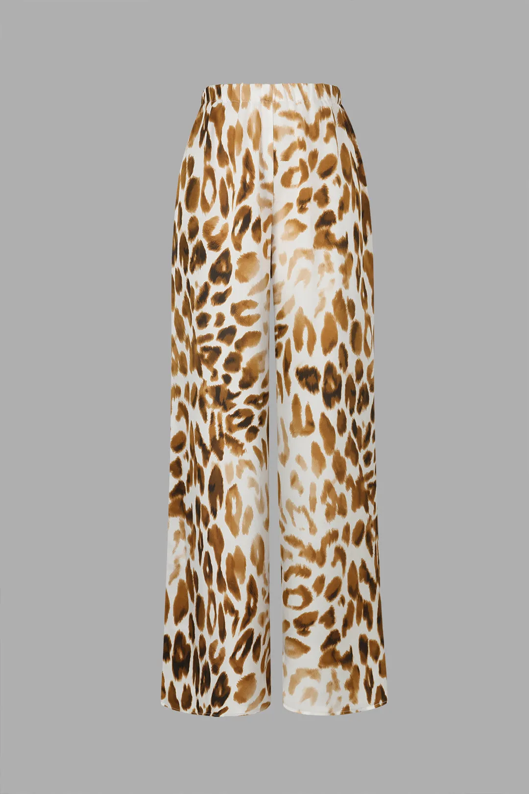 Leopard Print Trousers With Elastic Waistband sold by Micas