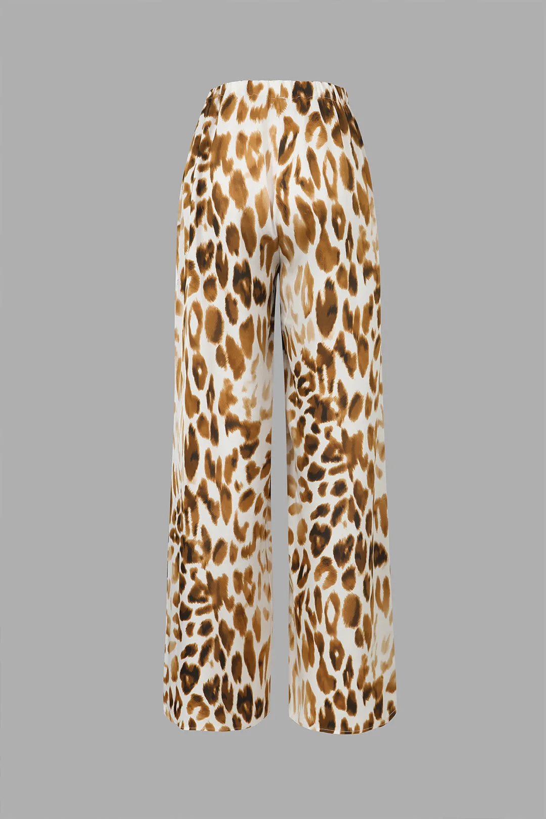 Leopard Print Trousers With Elastic Waistband sold by Micas product image thumbnail 2