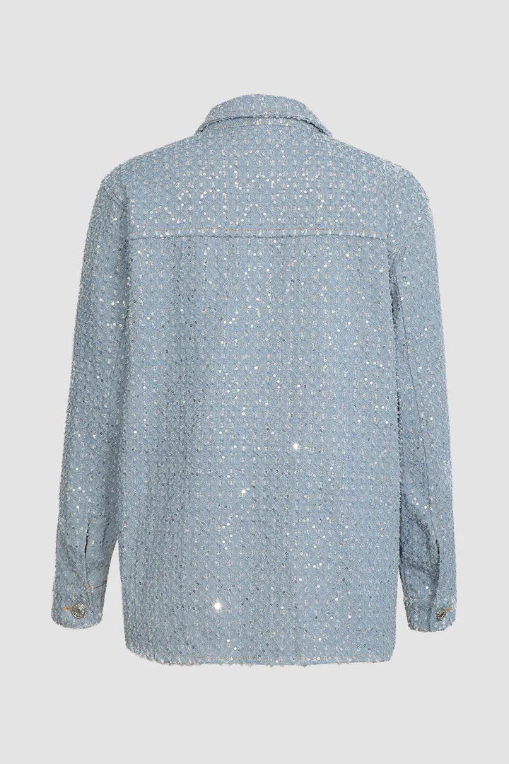 Sequins Denim Jacket sold by Micas product image thumbnail 3