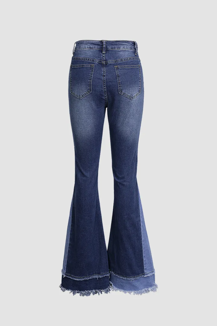 Blue Flared Leg Jeans sold by Micas product image thumbnail 2