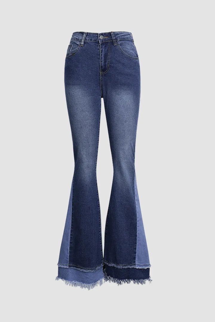 Blue Flared Leg Jeans sold by Micas