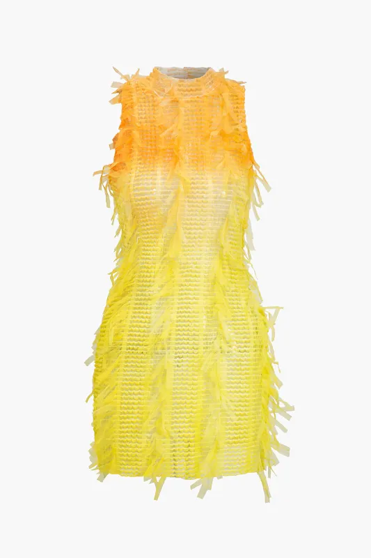 Ombre Fringe Mini Dress sold by Micas