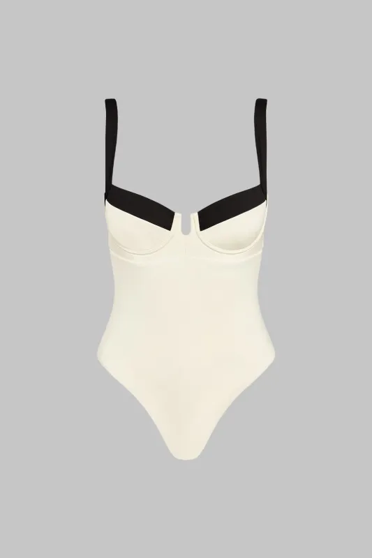 Bustier Detail Sleeveless Bodysuit sold by Micas