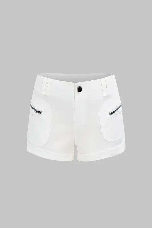 Metallic Pocket Denim Shorts sold by Micas