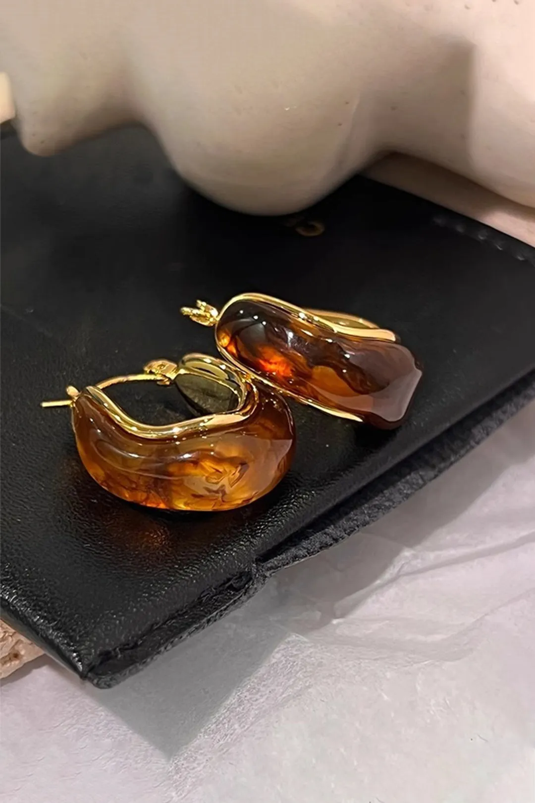 C-Shape Design Hoop Earrings sold by Micas