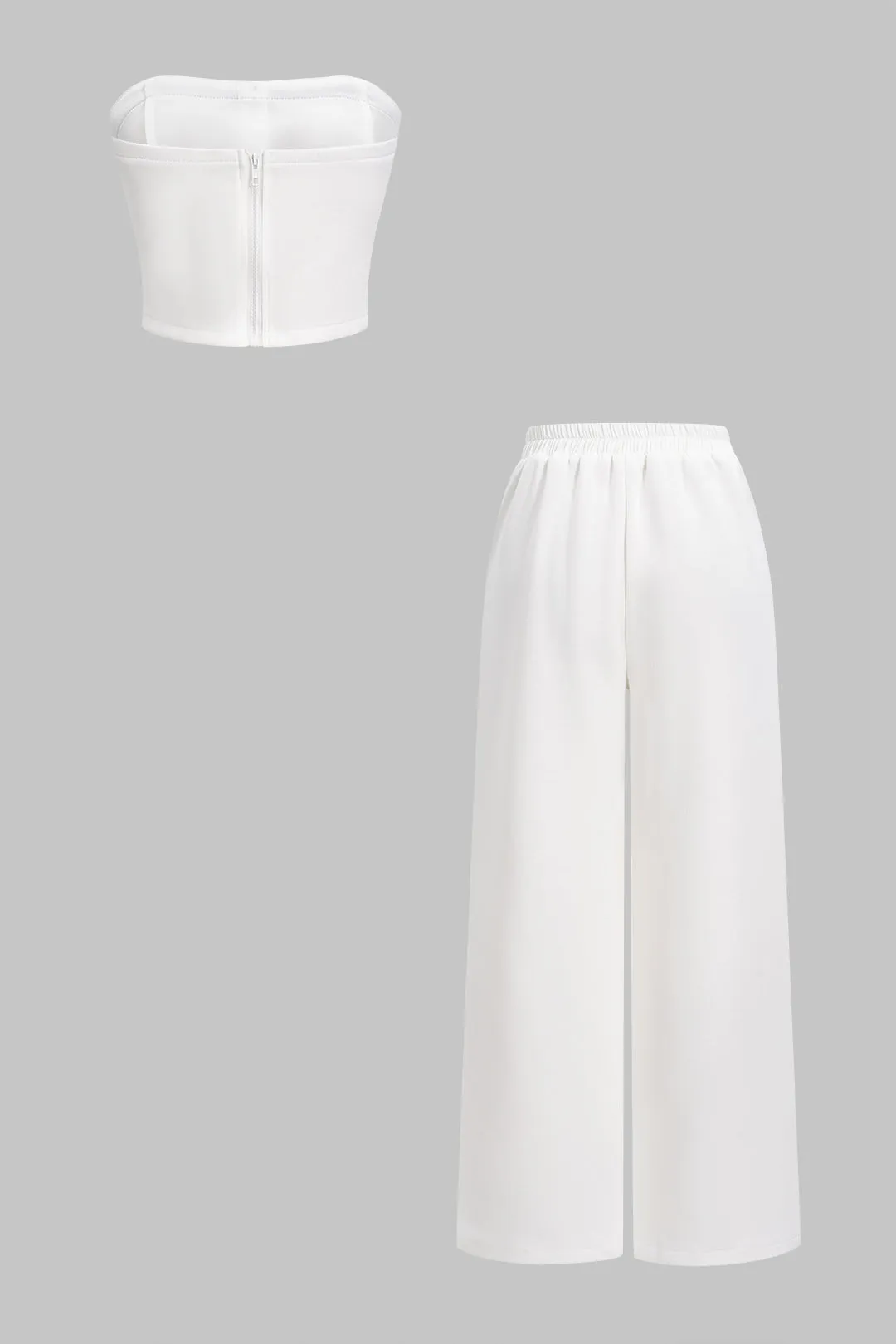 Contrast Tube Top And Wide Leg Trousers Set sold by Micas product image thumbnail 2