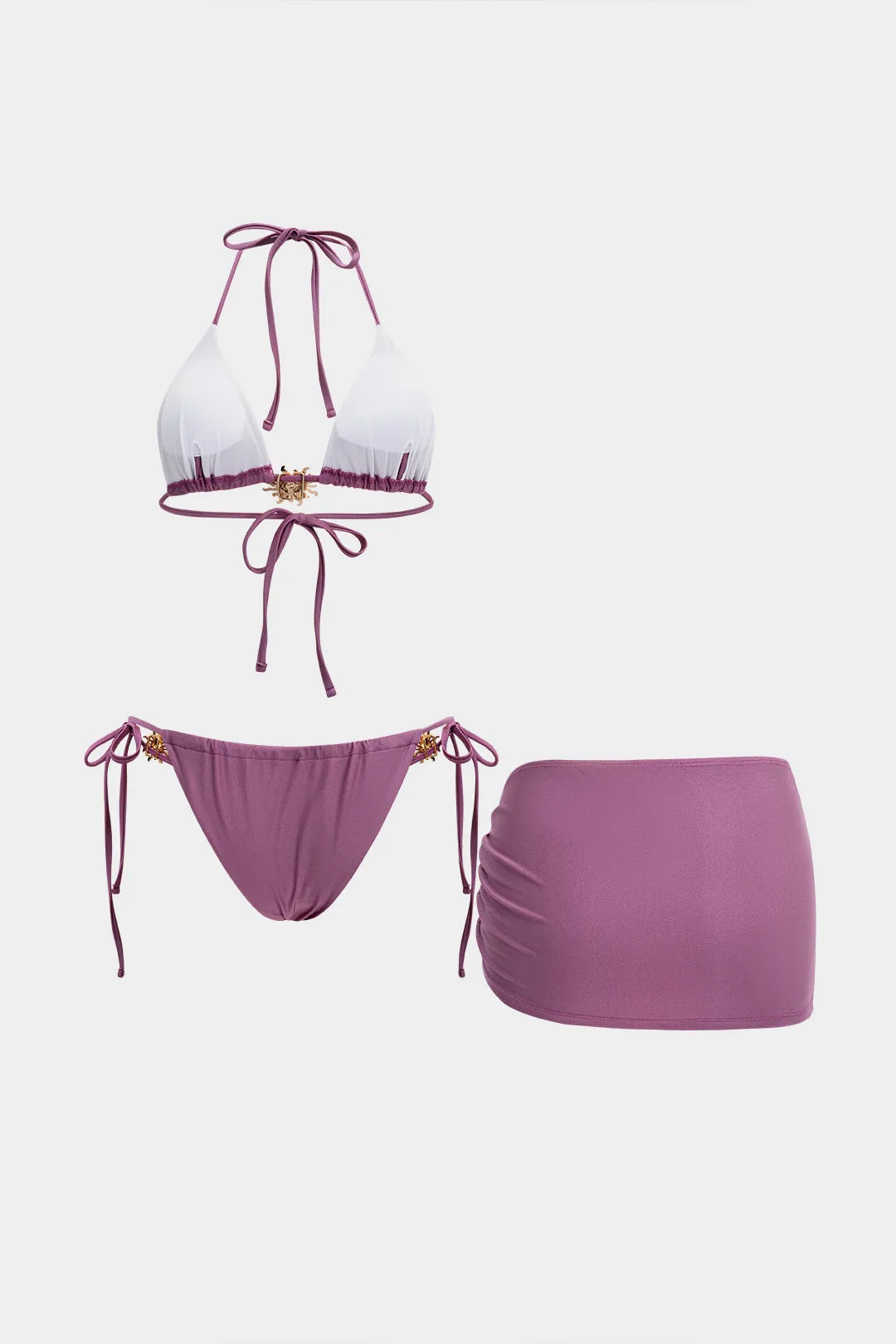 Metallic Decor 3-Piece Bikini Set sold by Micas product image thumbnail 2