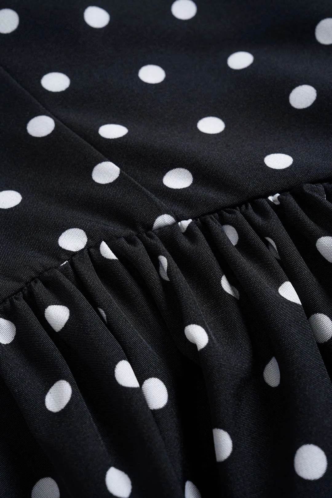 Polka Dots Print Chiffon Halter Neck Sleeveless Mini Dress sold by Micas product image thumbnail 3