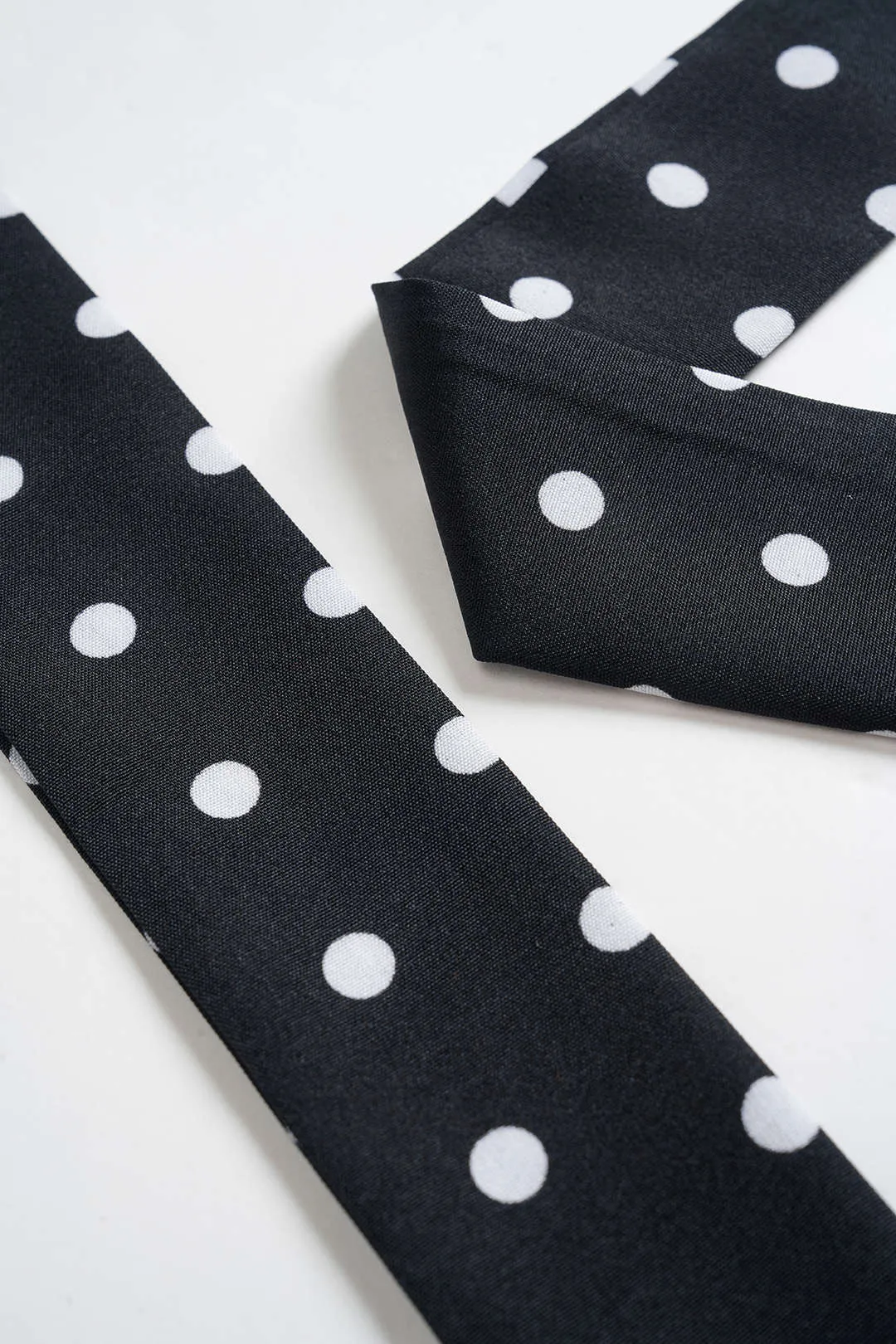 Polka Dots Print Chiffon Halter Neck Sleeveless Mini Dress sold by Micas product image thumbnail 4