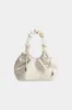 Chain Faux Leather Beaded Crossbody Shoulder Bag sold by Micas